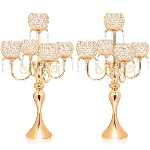 Black Metal Crystal Tea Light Candle Holders Set M941