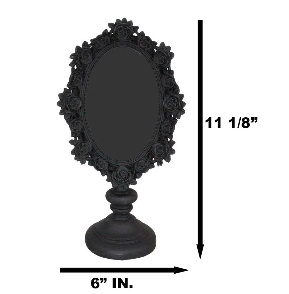 Black Floral Vanity Dresser Table Mirror P515278