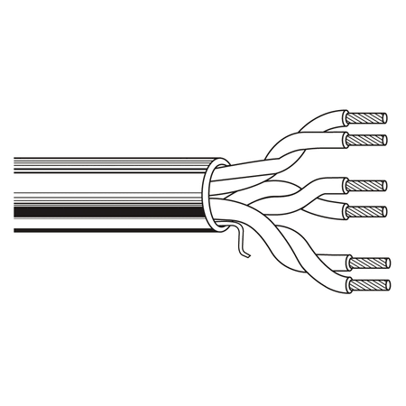 Plenum-CMP 2-22AWG Stranded Bare Copper Cable T1718