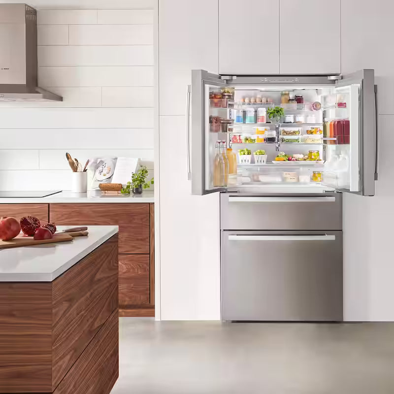 36 in. 21 cu ft Smart Counter Depth French Door Refrigerator in Stainless Steel O850