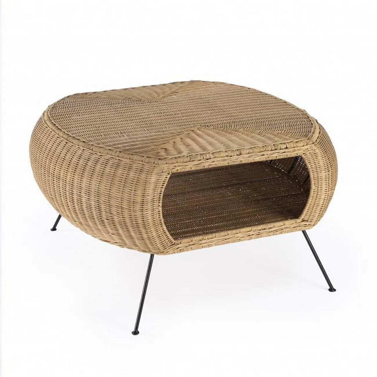 Natural Rattan Wicker Round Coffee Table X197358