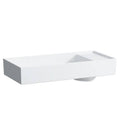 White Rectangular Wall Mount Bathroom Sink with One Tap Hole N401127
