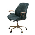 Dark Green Leather Office Chair W385670