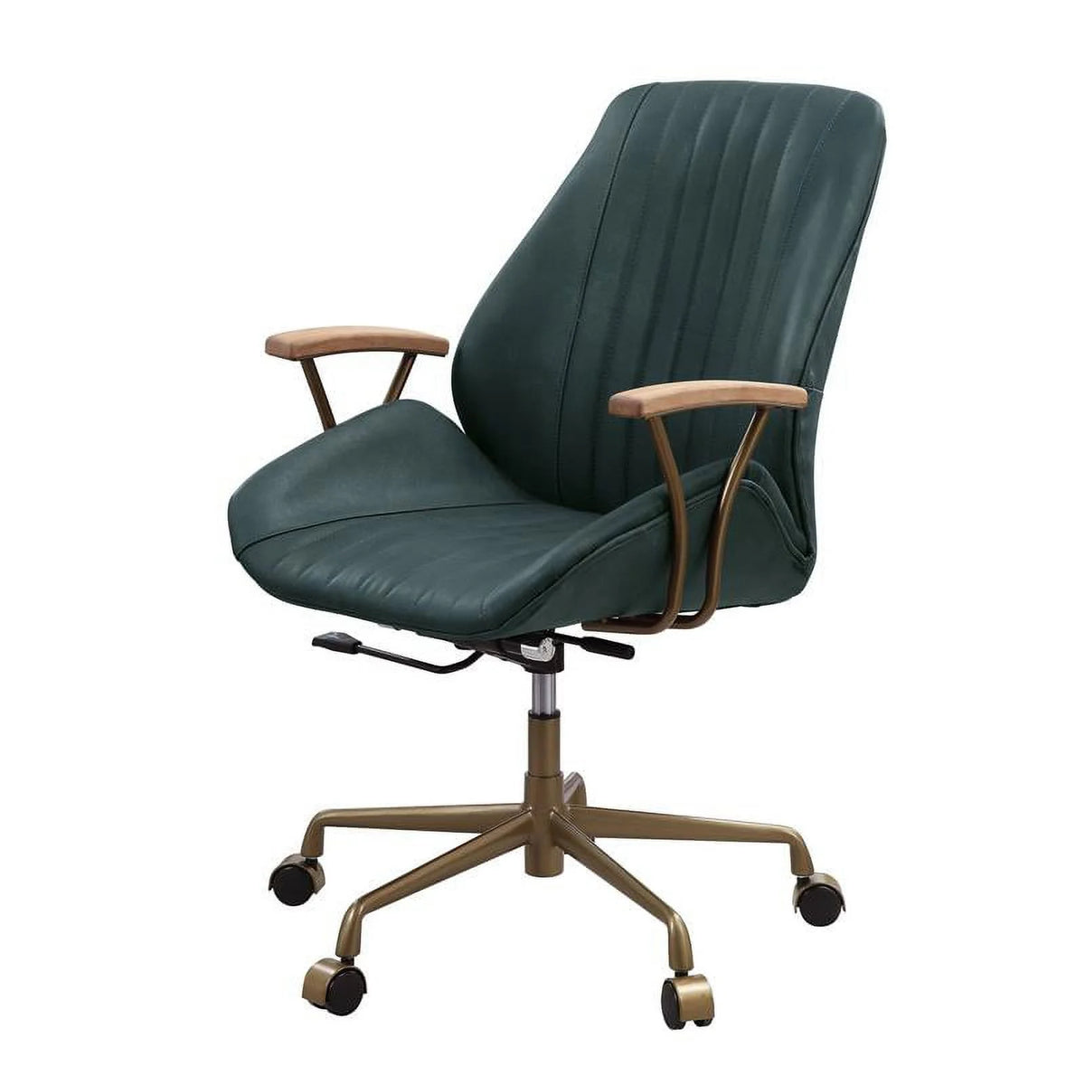 Dark Green Leather Office Chair W385670