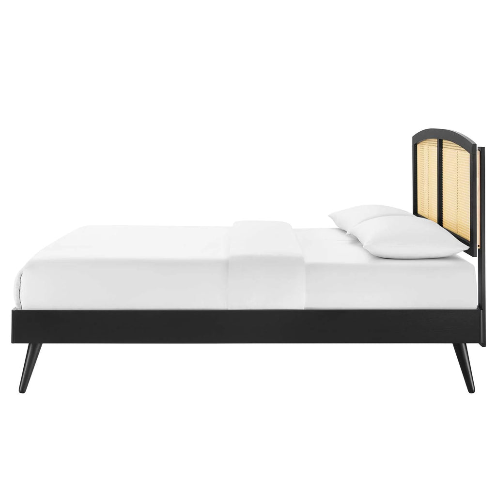 Black Wood Full Size Platform Bed Frame A689