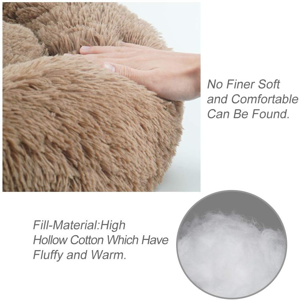 Small Round Washable Calming Dog Bed Pack of 2 W5821