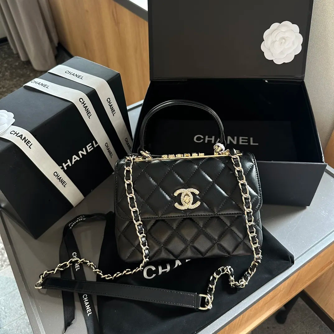 Flap Bag with Top Handle A5049