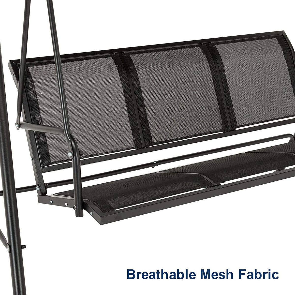 Dark Grey 3-Person Canopy Swing Chair L35715