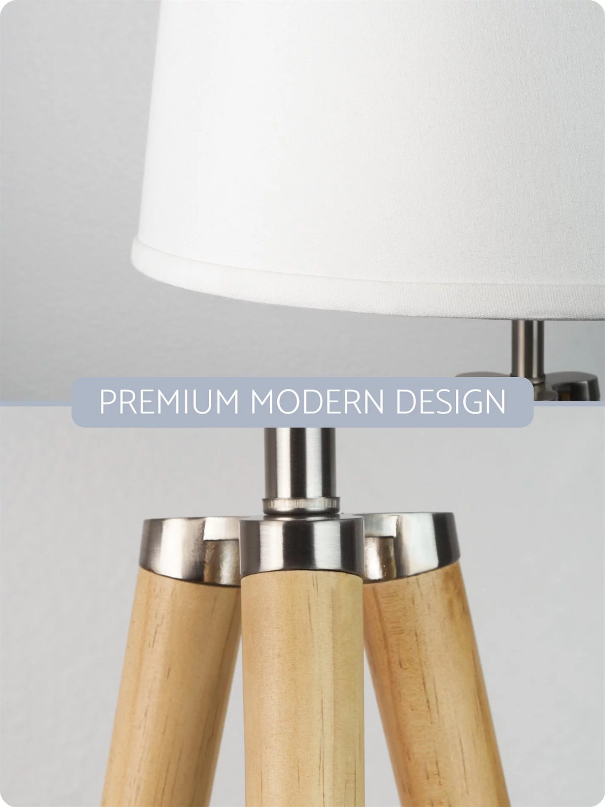 61" Mid Century Tripod LED Floor Lamp F371