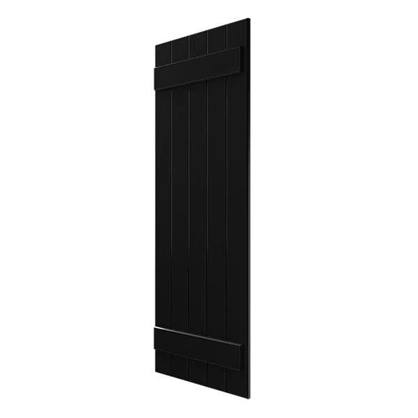 Black Composite Board-n-Batten Shutters (Per Pair) D556