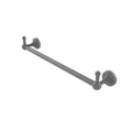 18 inch Towel Bar Integrated Hooks Matte Gray D4210
