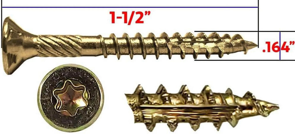 Gold Star Wood Torx/Star Drive Head Multipurpose Wood Screws 6500 Count K24700