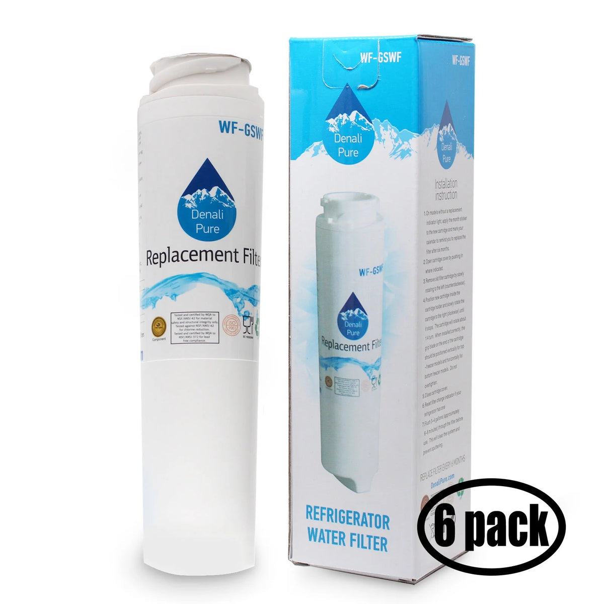 6-Pack Replacement Water Filter Cartridge K798177