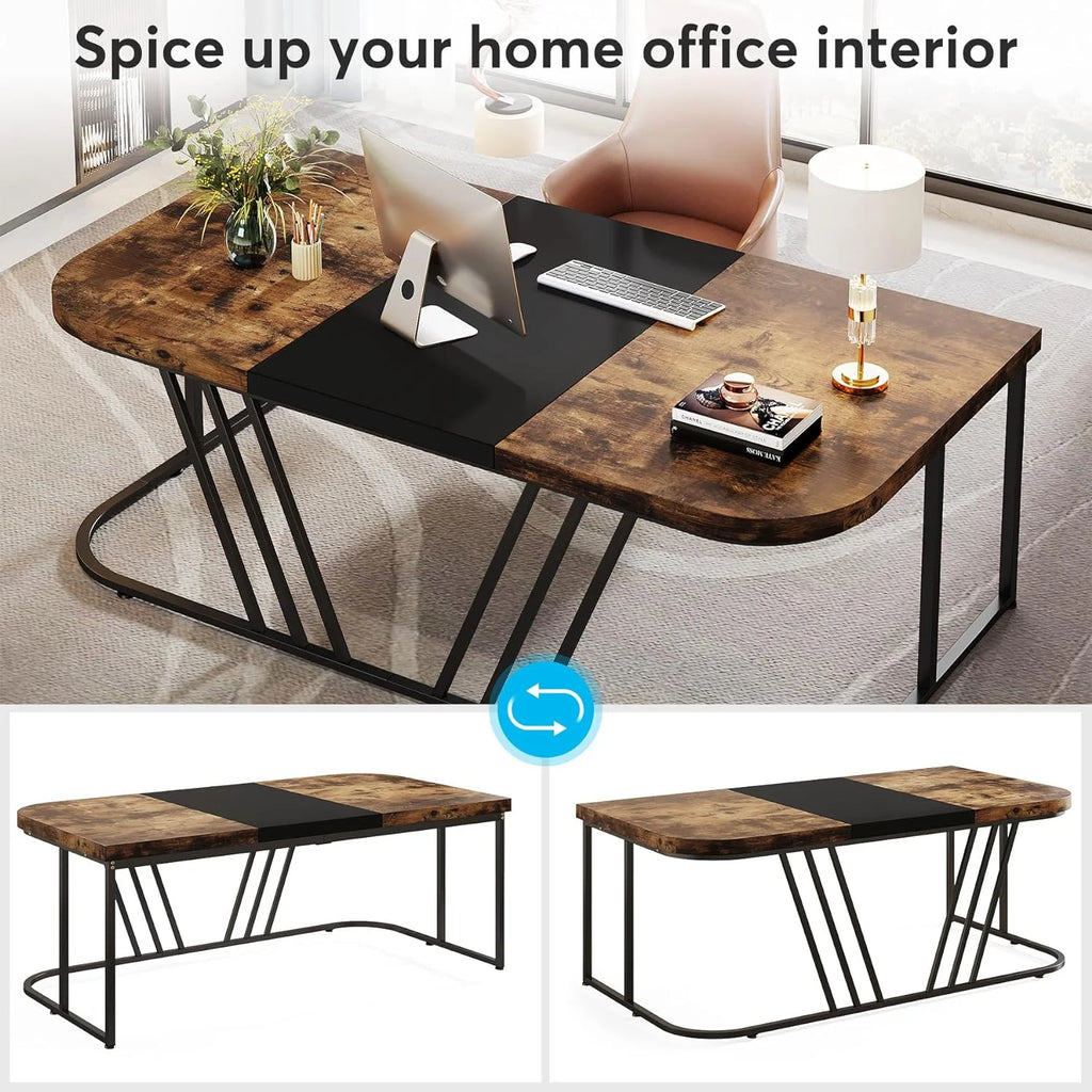 63" Industrial Executive Desk P7598