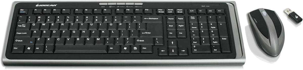 4-Port DVI KVMP Switch with Cables and Wireless Media Center Keyboard and Mouse N614689