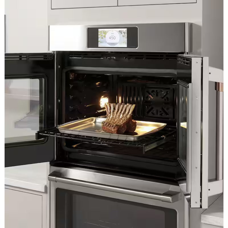 30 in. Smart Electric Wall Oven with Convection Self-Cleaning in Matte White C30989