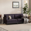 Grey Sleeper Loveseat with 2 Throw Pillows M82316
