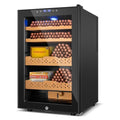 70L 400 Counts Thermostatic Cooling Humidor Cabinet with Cedar Wood Shelves O1929