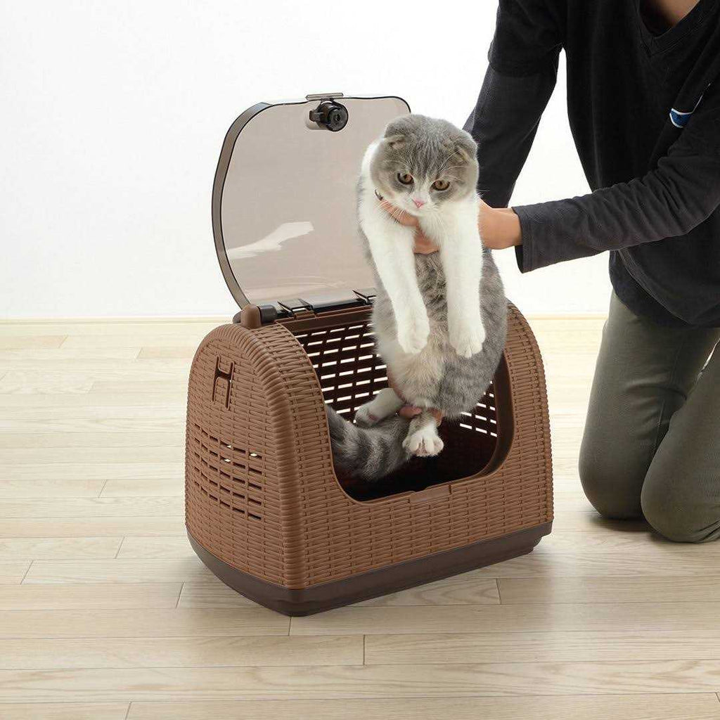 Faux Wicker Pet Carrier W2486