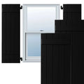 Black Composite Board-n-Batten Shutters (Per Pair) D556
