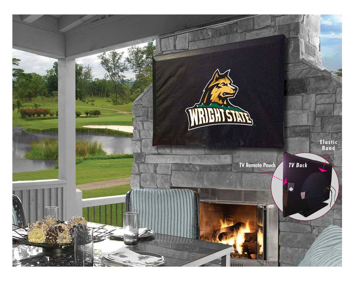 Black Breathable Water Resistant Vinyl TV Cover L647