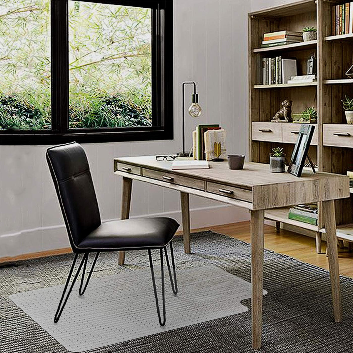 Transparent Thick Chair Mats for Carpet with Grippers (53'' x 45'' with Lip) D1354
