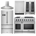 48 In. Gas Range, Range Hood, Refrigerator, Dishwasher, Wine Cooler B58170