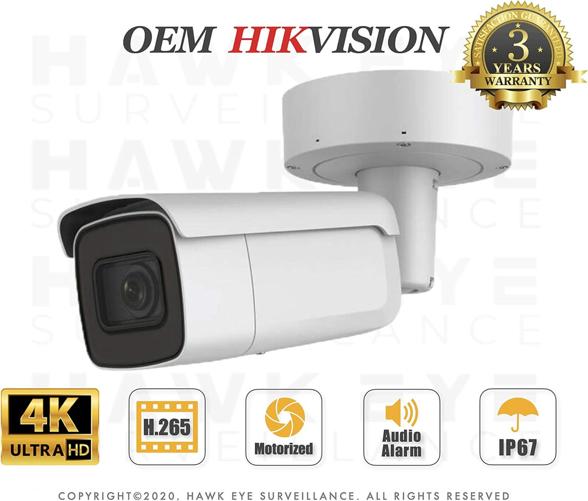 4K PoE Security IP Camera 8MP Vari-Focal Bullet Onvif Weatherproof 2.8-12mm Motorized Lens W21131