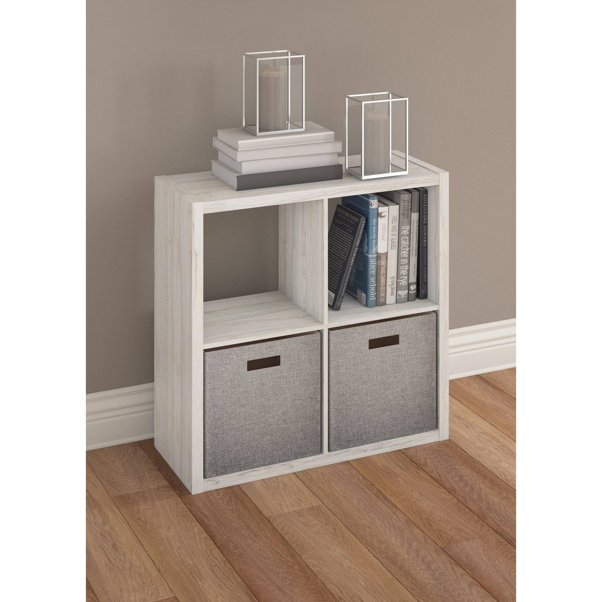 Bleached Brown Cube Bookcase Y485296