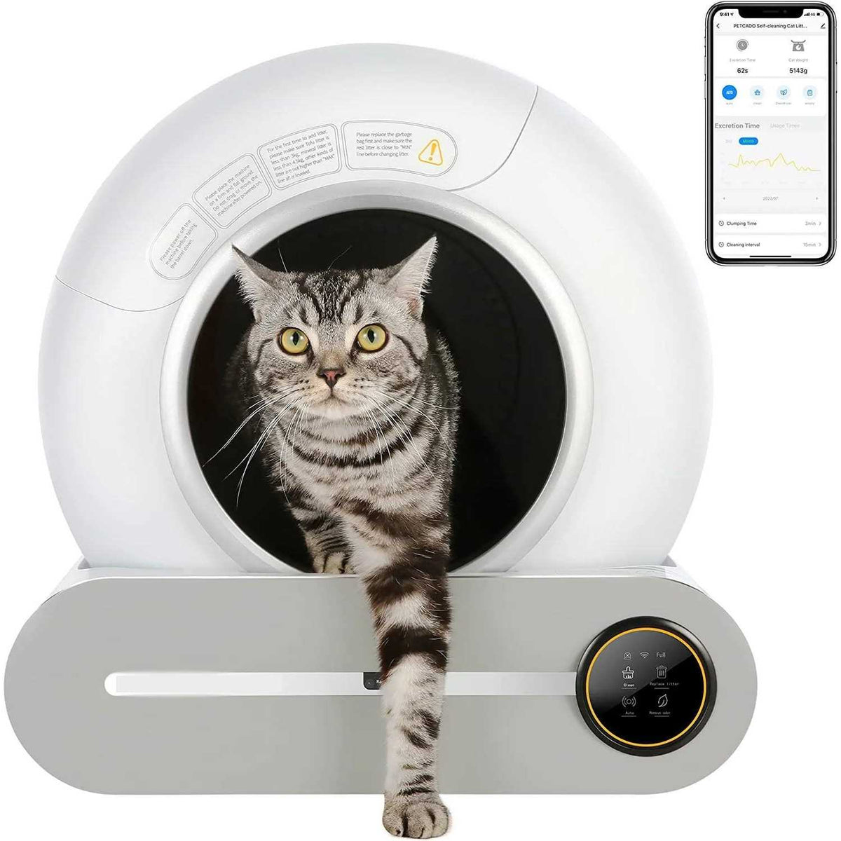Self-Cleaning Automatic Cat Litter Box with APP Control E710423