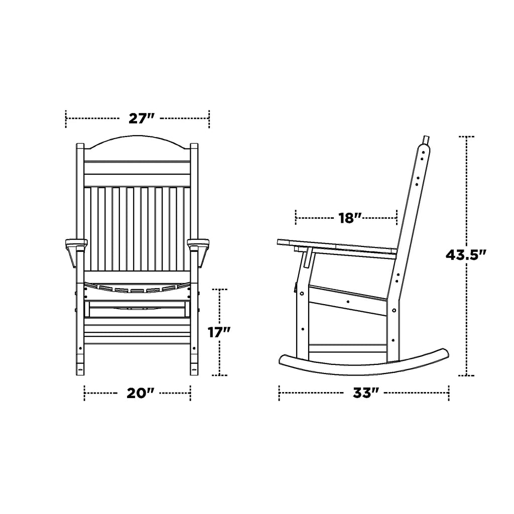 Dark Gray Weather Resistant Rocking Chair M158774