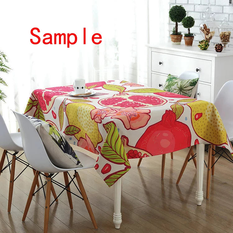Cotton Linen Tablecloth 60x120 Inches Yellow I281