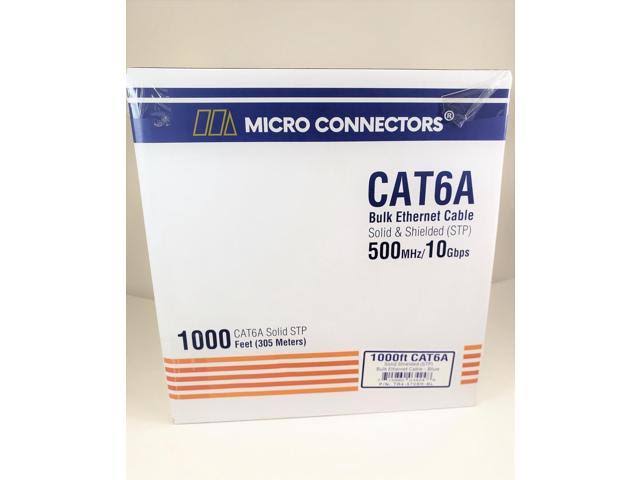 Solid Shielded Cat6a Bulk Ethernet Cable - Blue H618