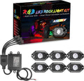RGB LED Rock Light Kits with 6 Pods, Pack of 2 H118603