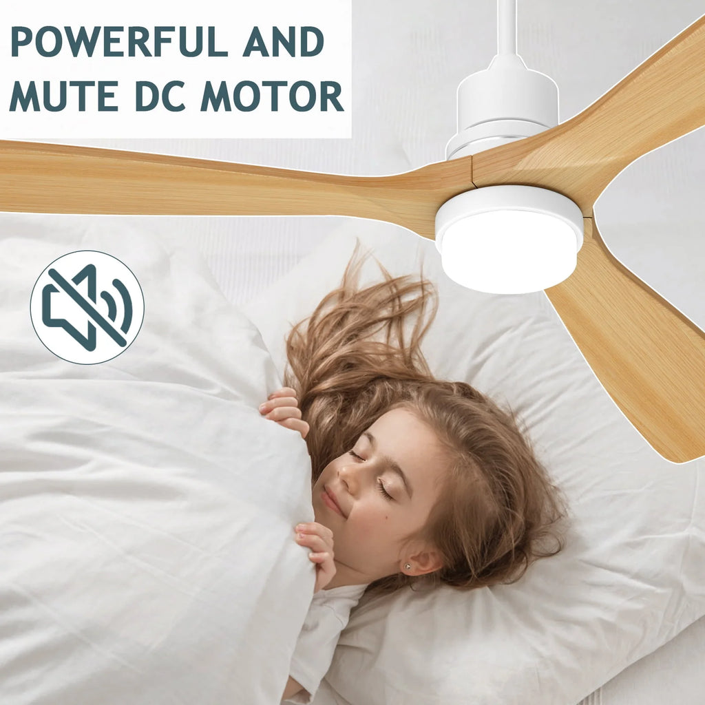52'' White Ceiling Fan with Light and Remote Control W45386