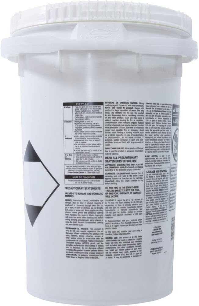 3 Inch Stabilized Chlorine Tablets - 90% Available Chlorine - 10 Pounds X7003