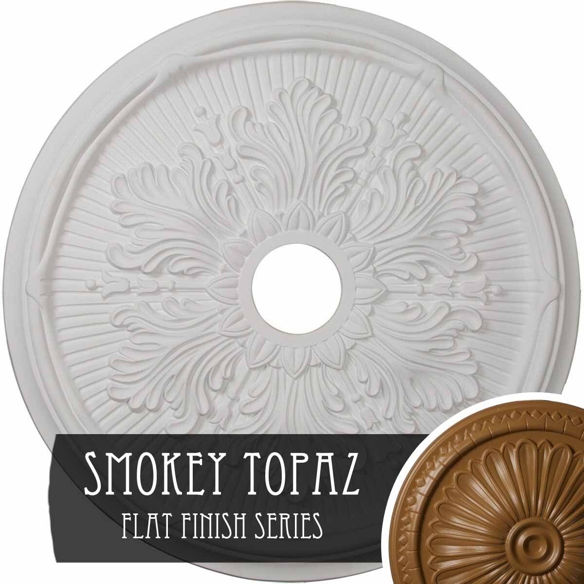 23 3/4x22OD x 3 5/8x22ID x 1 7/8x22P Ceiling Medallion Hand-Painted Smokey Topaz Y8353