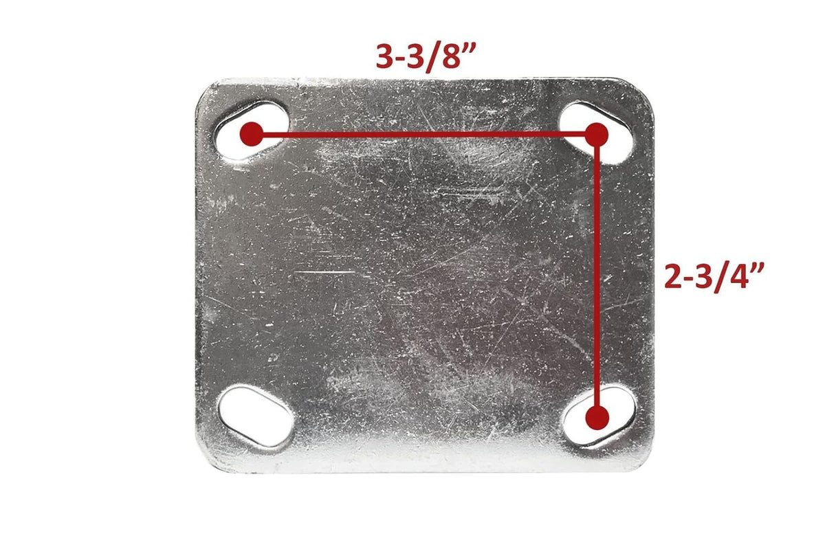 4-Pack of 10 X-Large Flat Free Casters (2 Swivel and 2 Fixed) 350 LBS Rated E794909