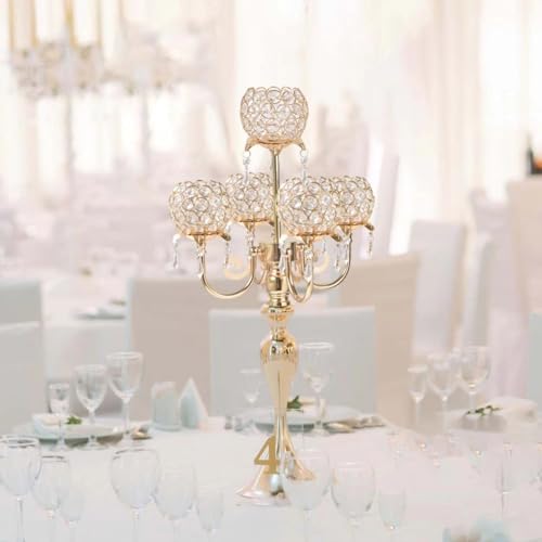 Black Metal Crystal Tea Light Candle Holders Set M941