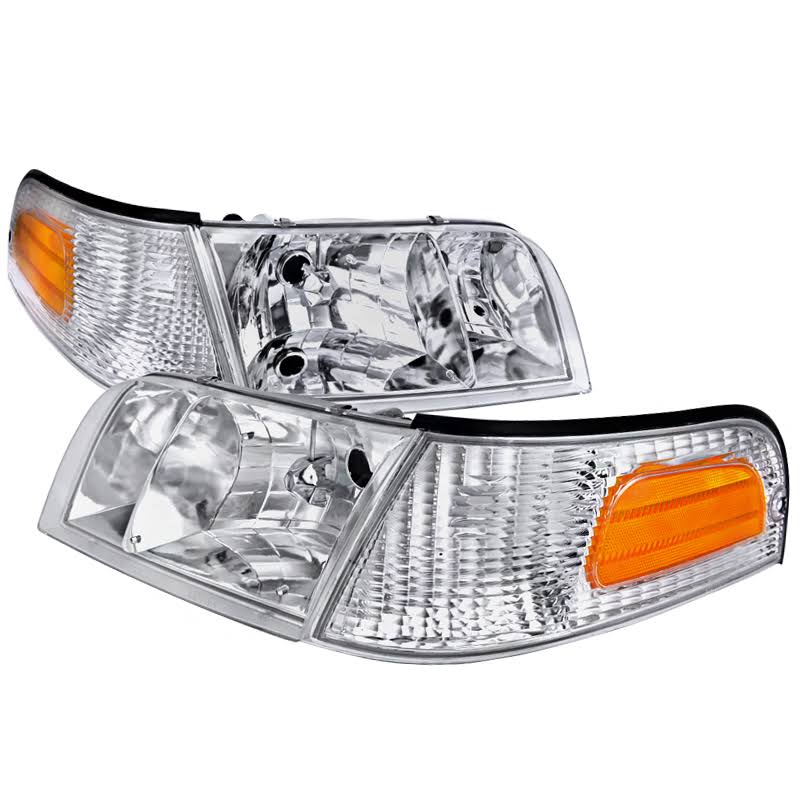 Chrome Euro Headlights for Ford Crown Victoria X594