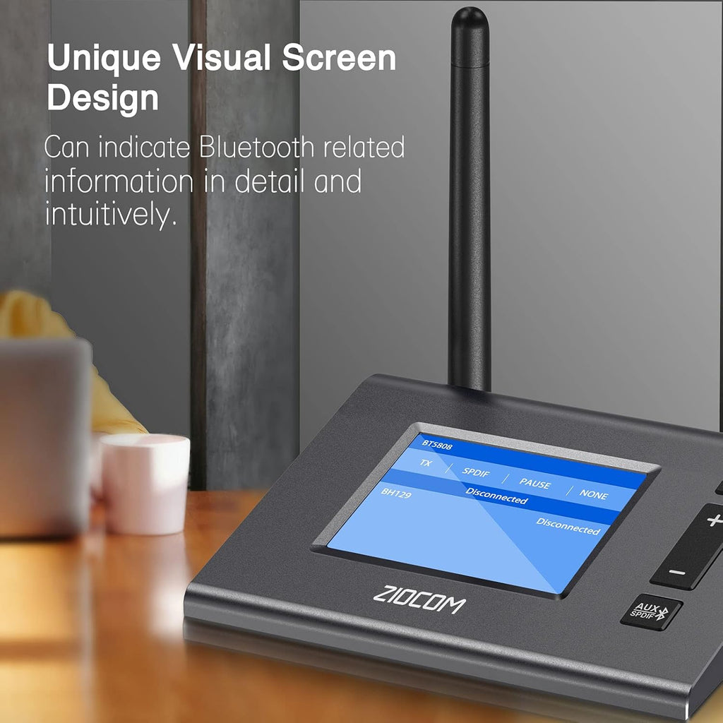 Bluetooth Transmitter Receiver Wireless Audio Adapter with LCD Display M3323