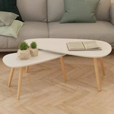 White 2 Nesting Tables I442595