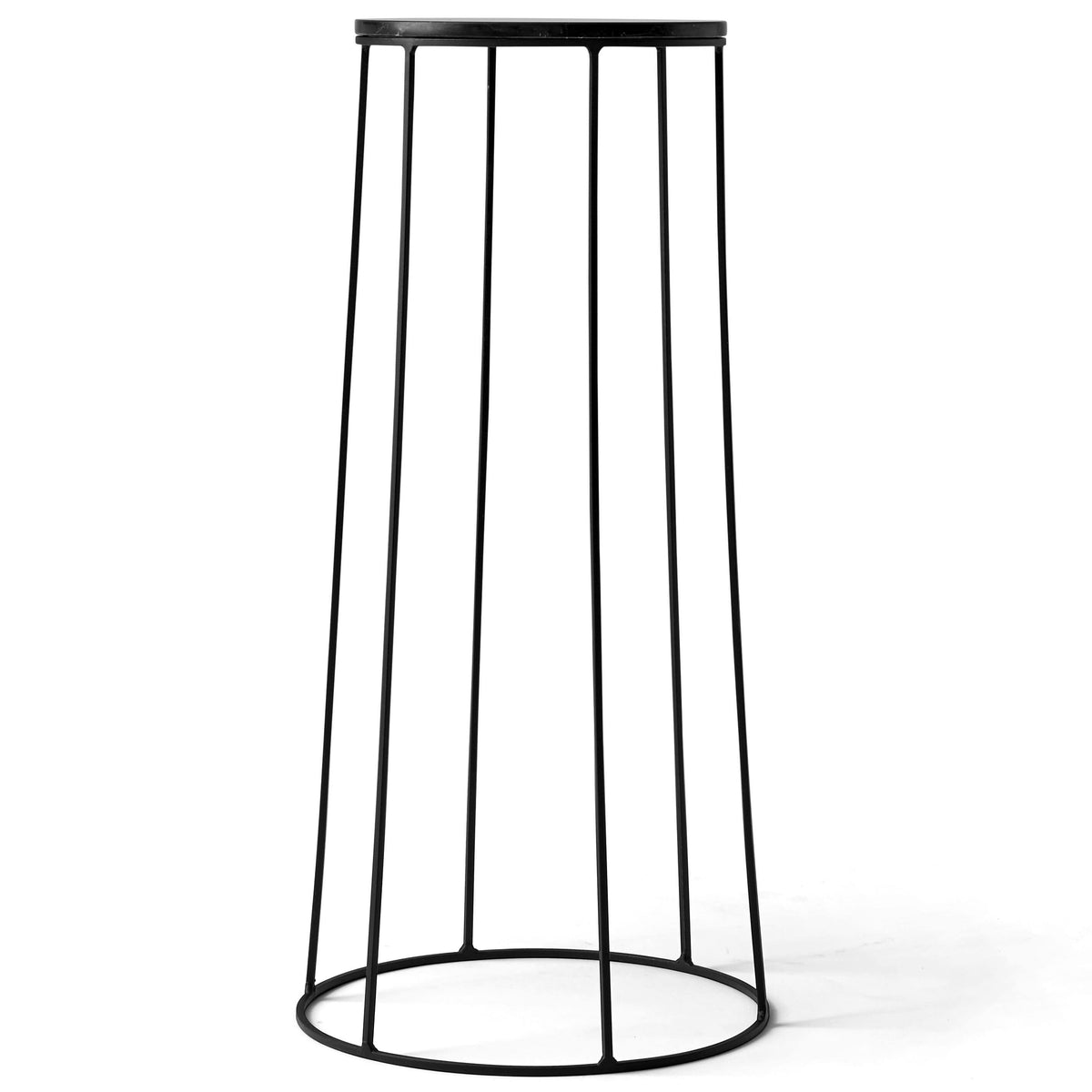 White Marble Top Wire Menu C278