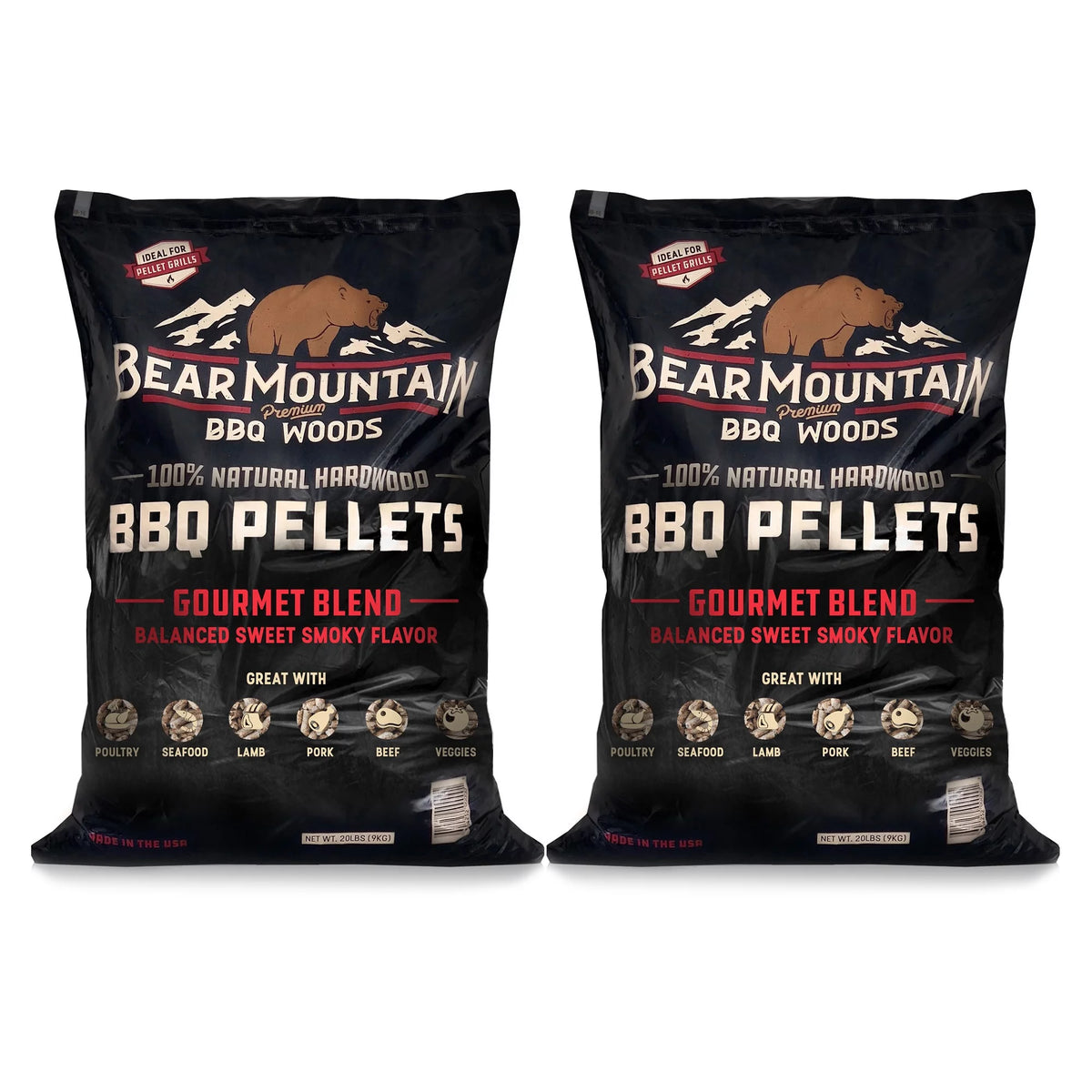 Hardwood Smoker Pellets, 20 Pounds (2 Pack) W625