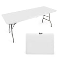 6FT Fold-in-Half White Portable Folding Table S9694