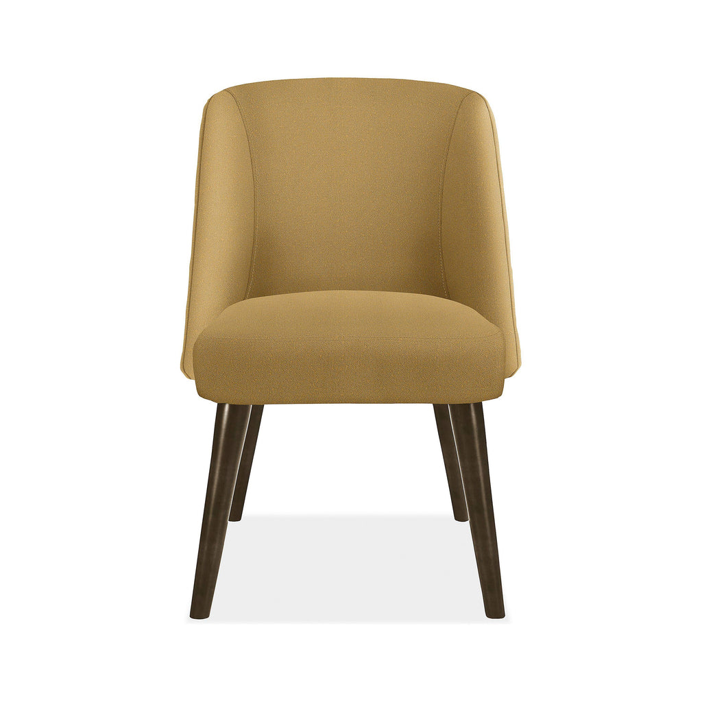 Modern Cora Side Chair in Tatum Spice with Charcoal Legs Orange Performance Fabric L2101