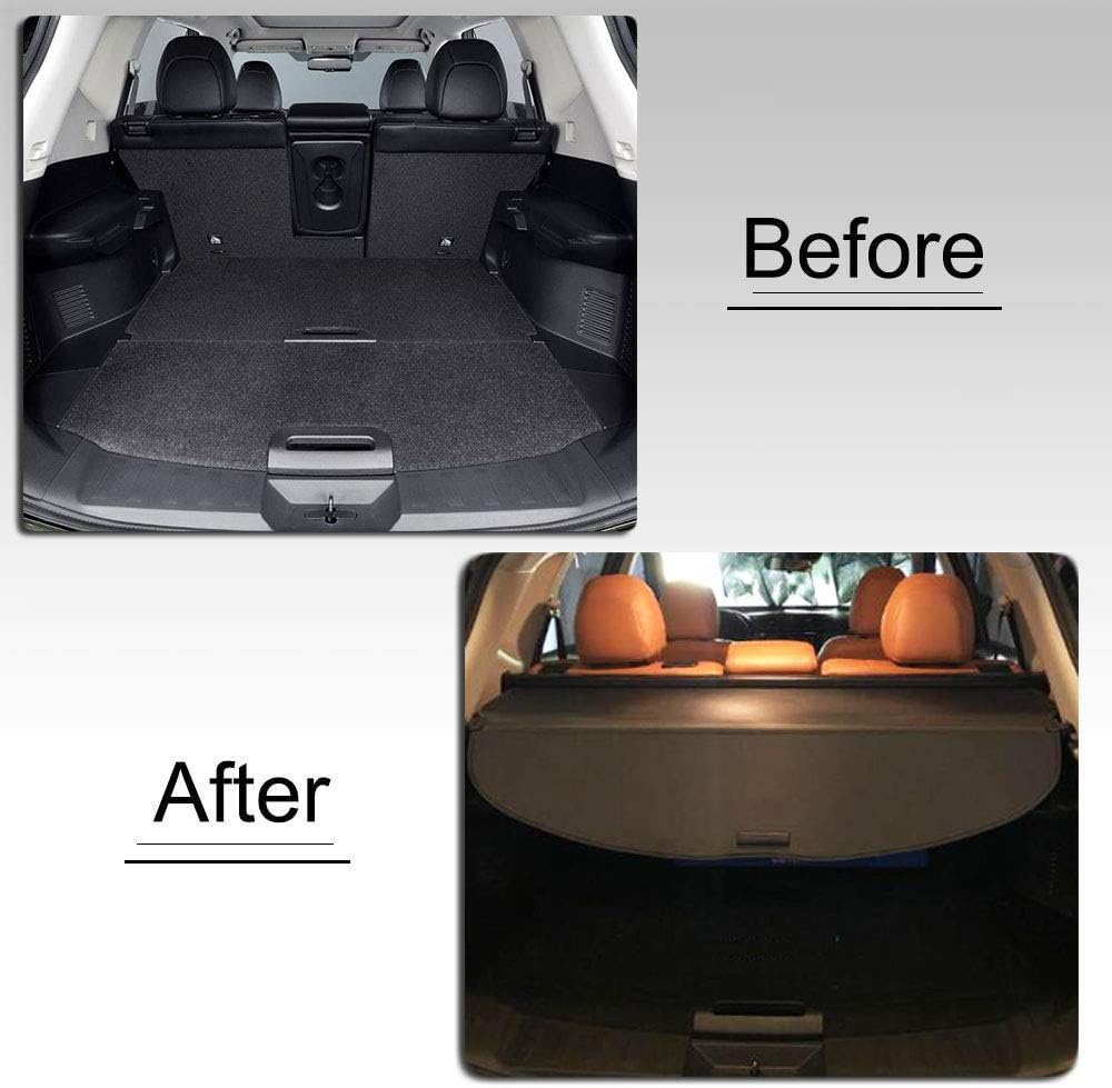 Black Retractable Cargo Cover for Nissan Rogue X4651