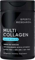 Hydrolyzed Collagen Peptides with Hyaluronic Acid + Vitamin C 90 Capsules S4237