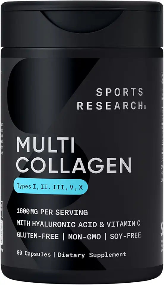 Hydrolyzed Collagen Peptides with Hyaluronic Acid + Vitamin C 90 Capsules S4237