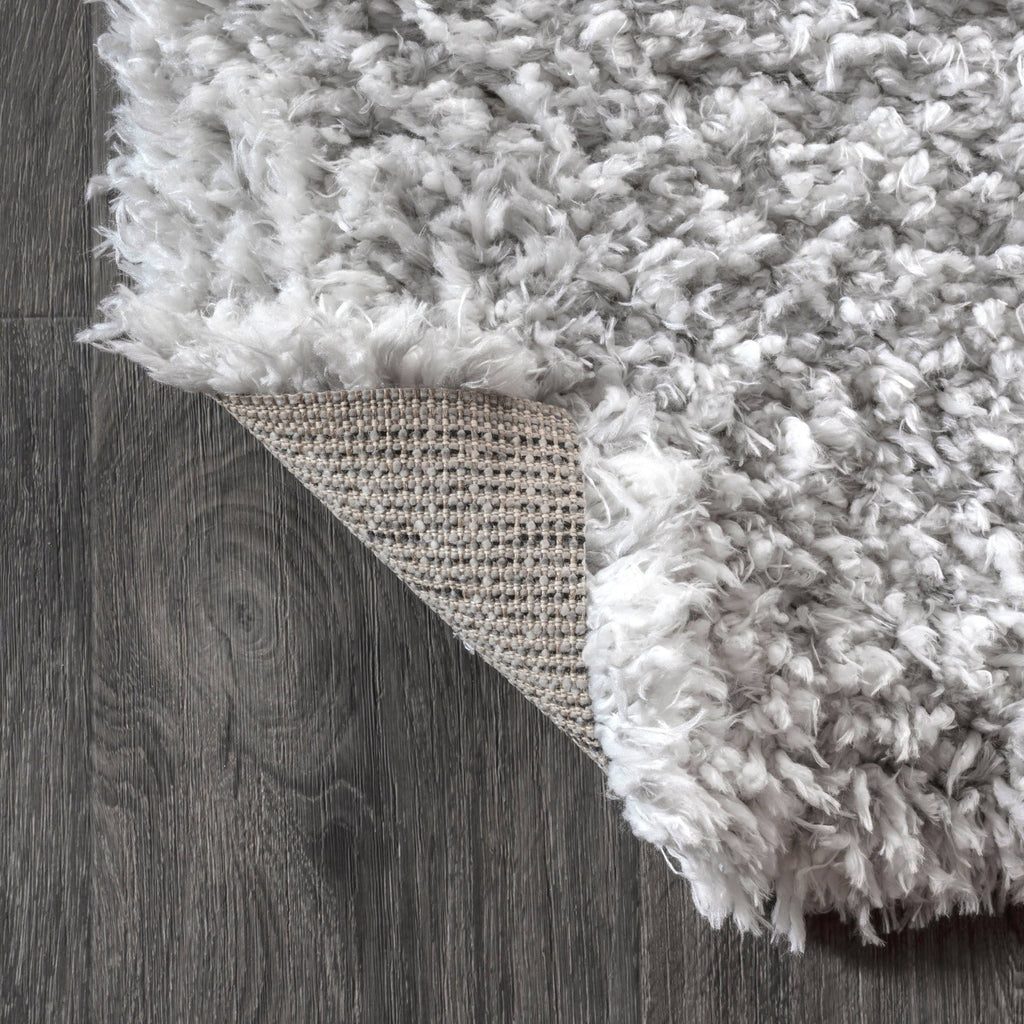 Gray Polyester Shag Runner F88383